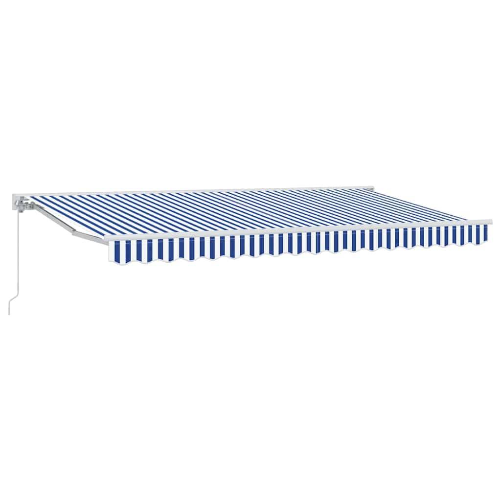 vidaXL Markisenrahmen Blau und Weiß 350 x 200 cm