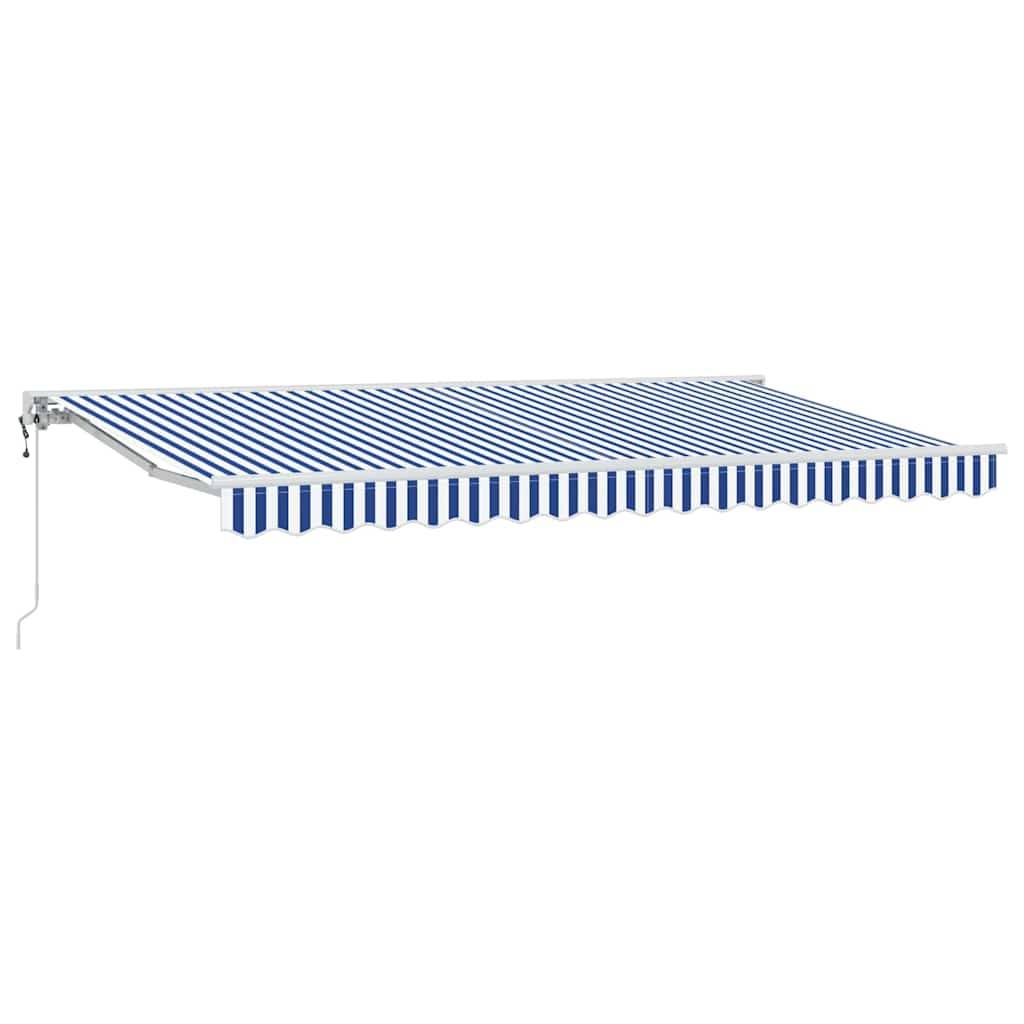 vidaXL Markisenrahmen Blau und Weiß 350 x 200 cm