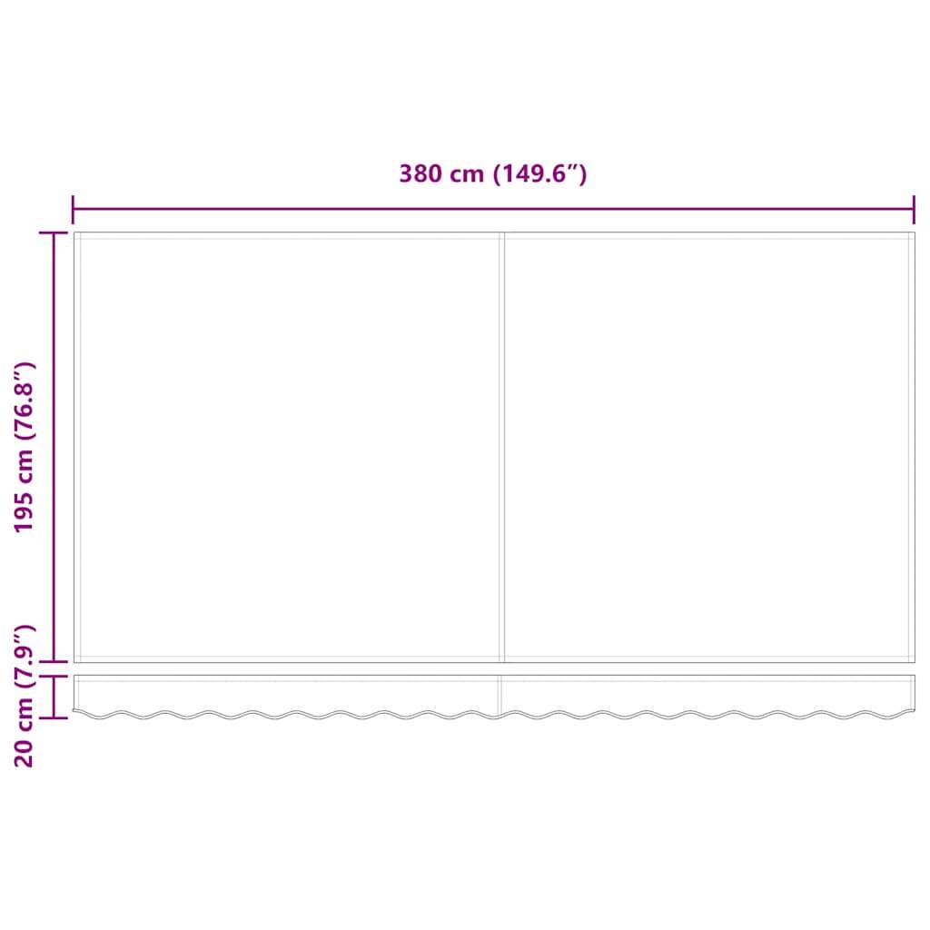 vidaXL Einziehbare Markise Bordeauxrot 400 x 200 cm