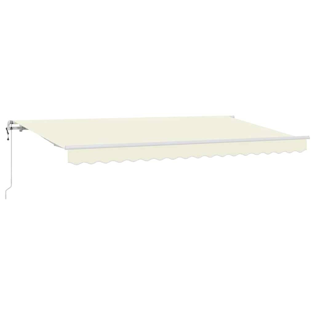 vidaXL Einziehbare Markise Creme 350 x 200 cm Stoff