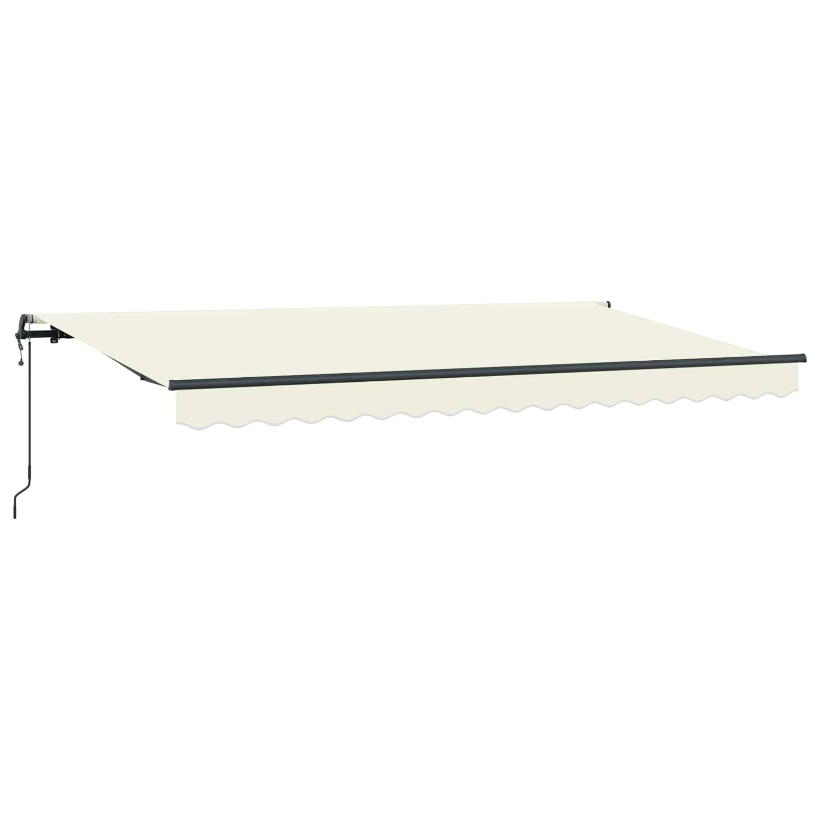 vidaXL Einziehbare Markise Creme 400 x 200 cm Stoff