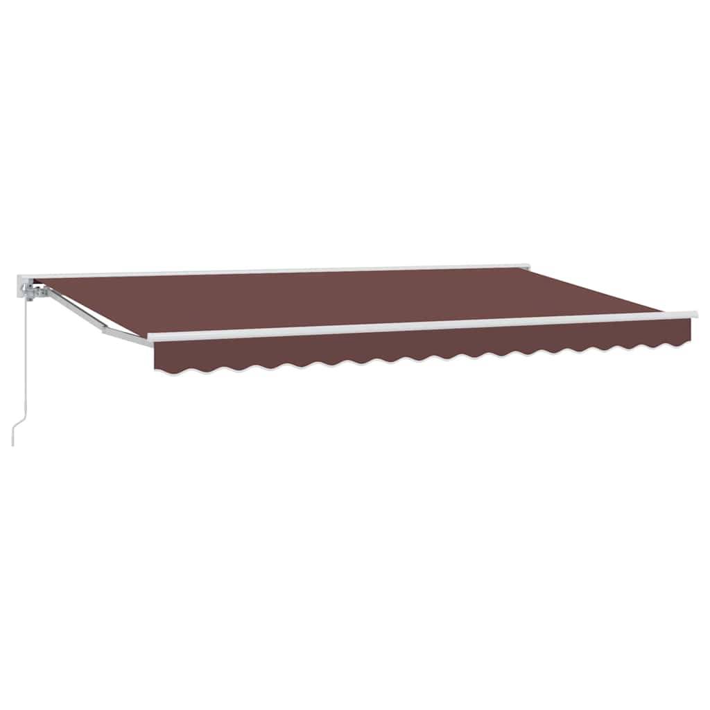 vidaXL Markisenrahmen Braun 400 x 200 cm Polyester mit PU-Beschichtung