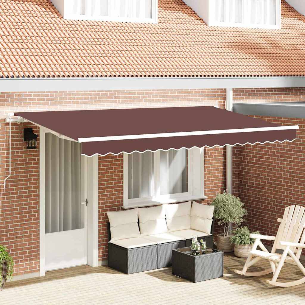 vidaXL Einziehbare Markise Braun 400 x 200 cm Stoff