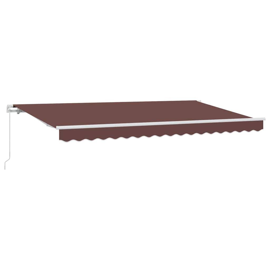vidaXL Einziehbare Markise Braun 400 x 200 cm Stoff