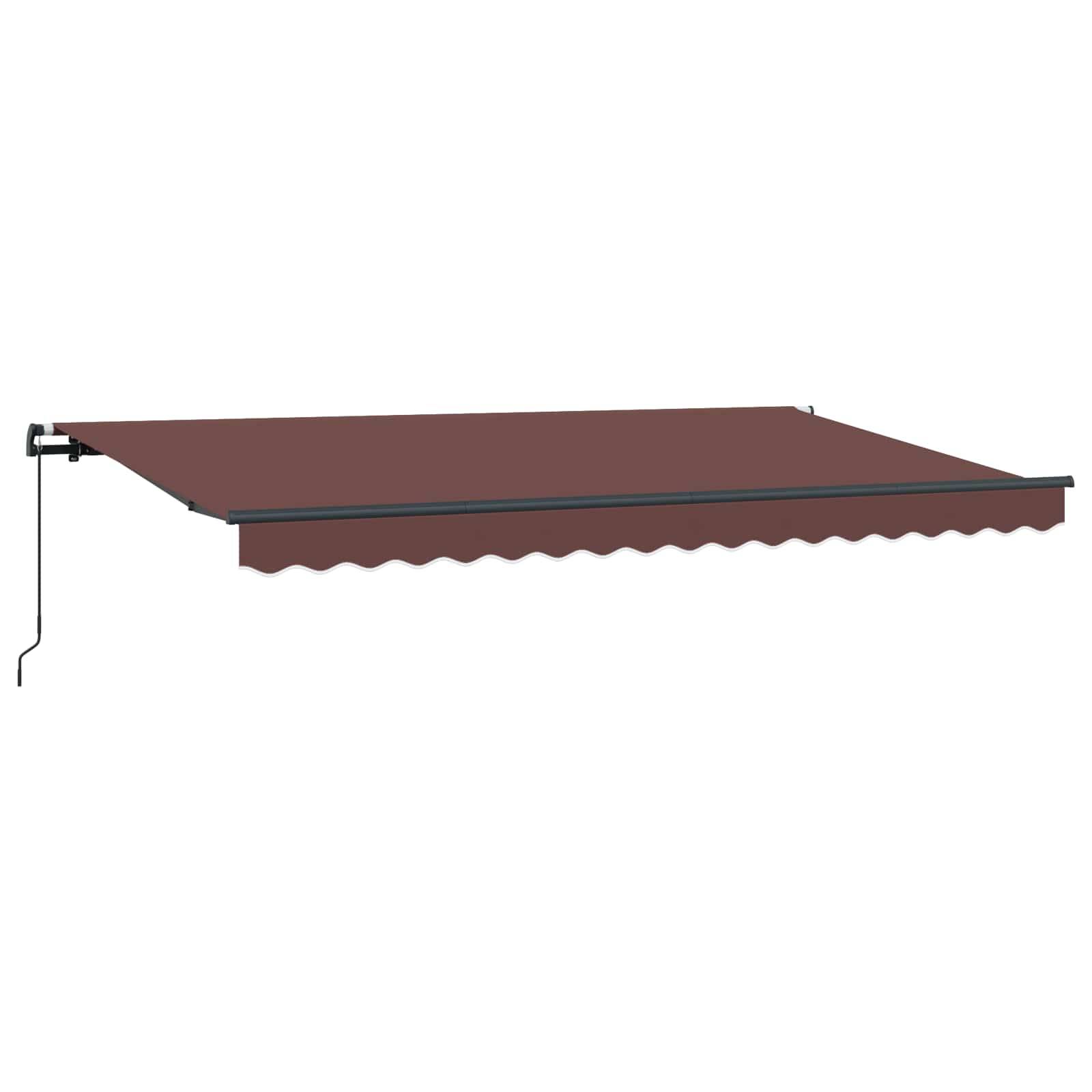 vidaXL Einziehbare Markise Braun 400 x 200 cm Stoff