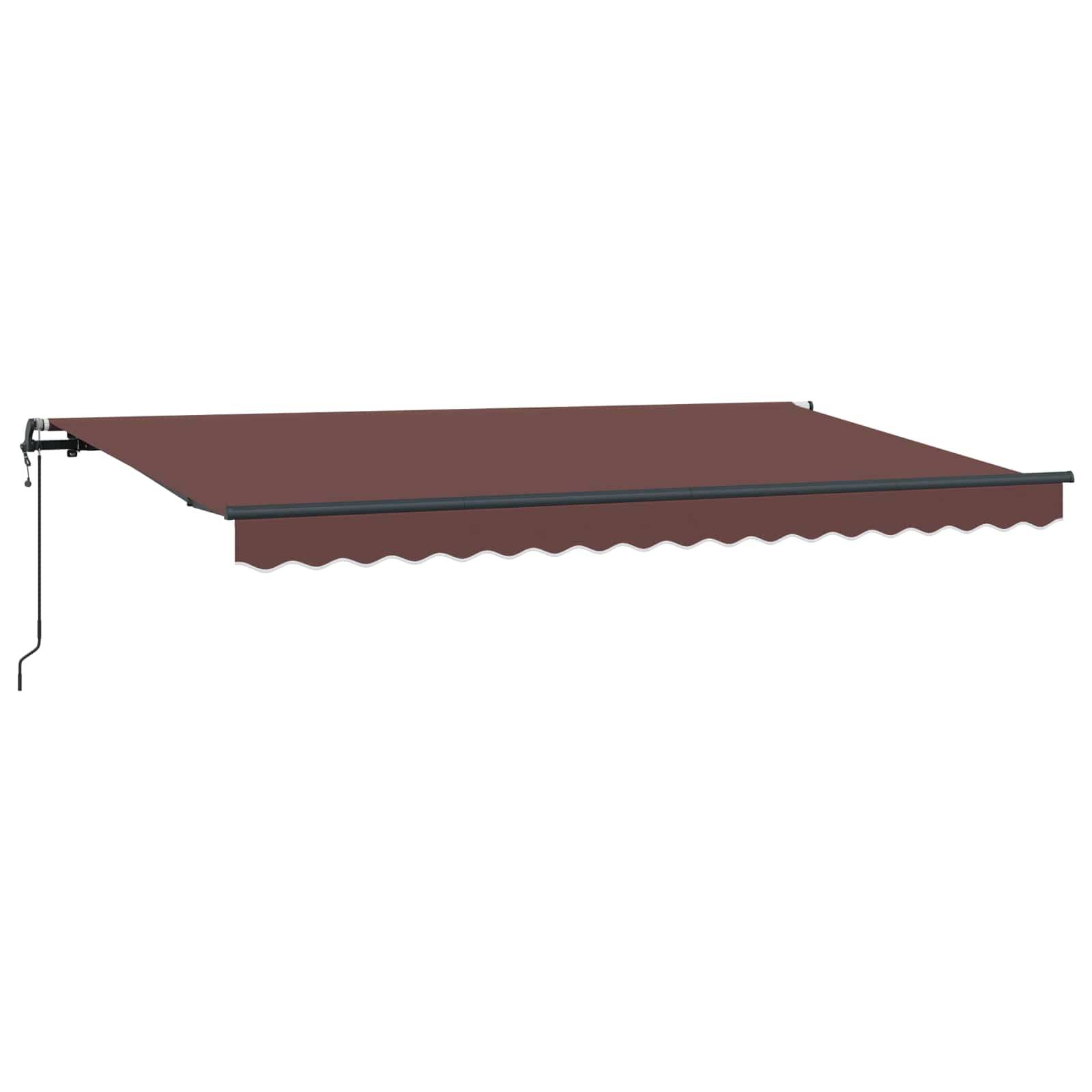 vidaXL Einziehbare Markise Braun 400 x 200 cm Stoff