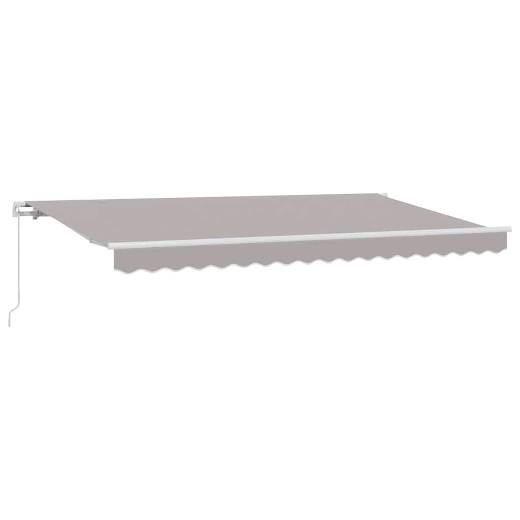vidaXL Einziehbare Markise Hellgrau 400 x 200 cm Stoff