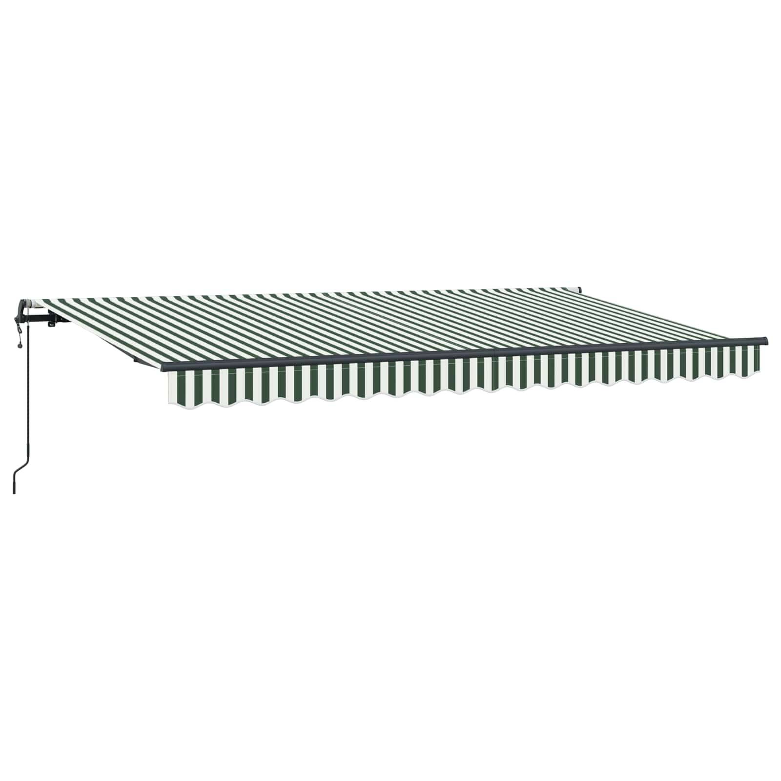vidaXL Einziehbare Markise Grün 400 x 200 cm Stoff