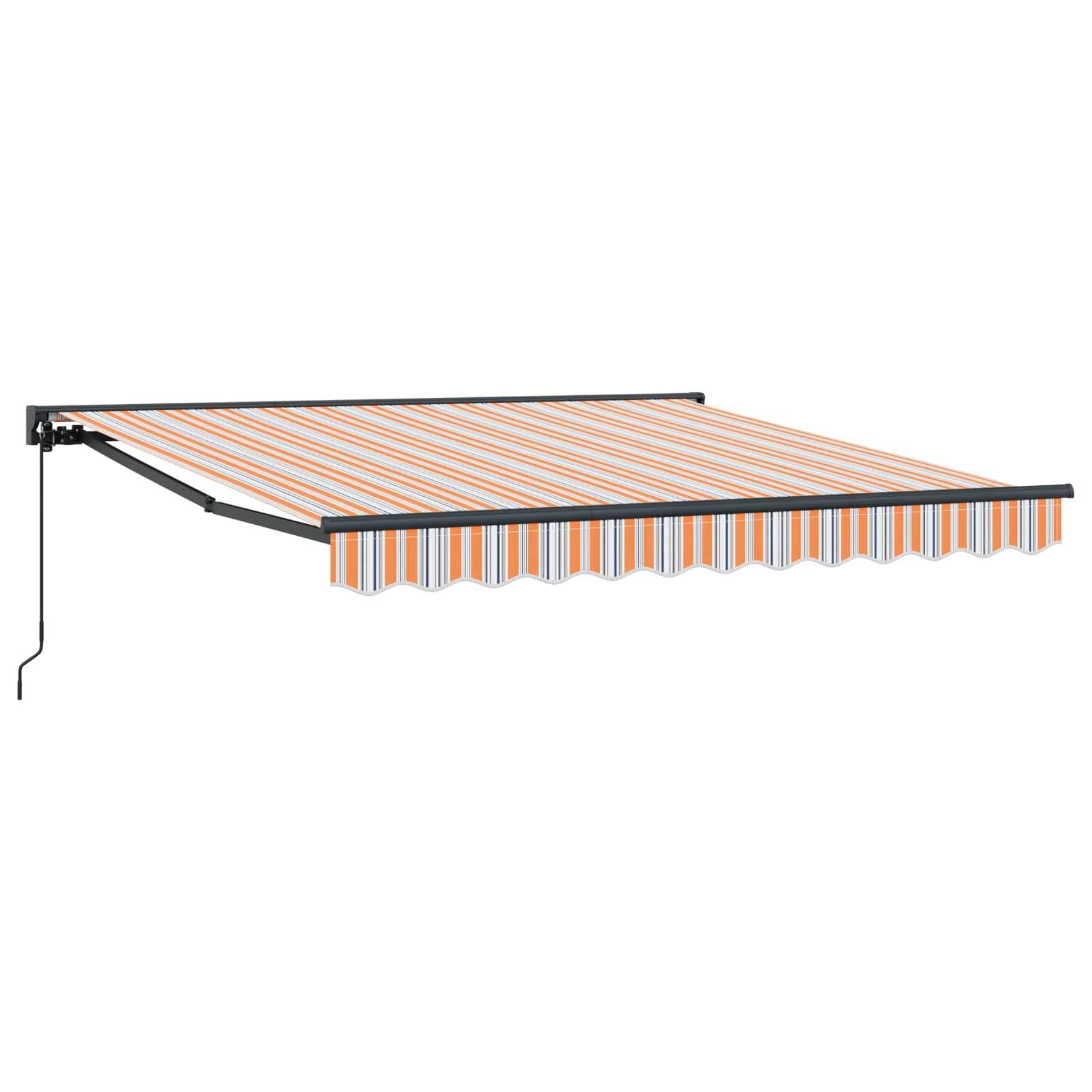 vidaXL Markisenrahmen Blau und Orange 350 x 250 cm