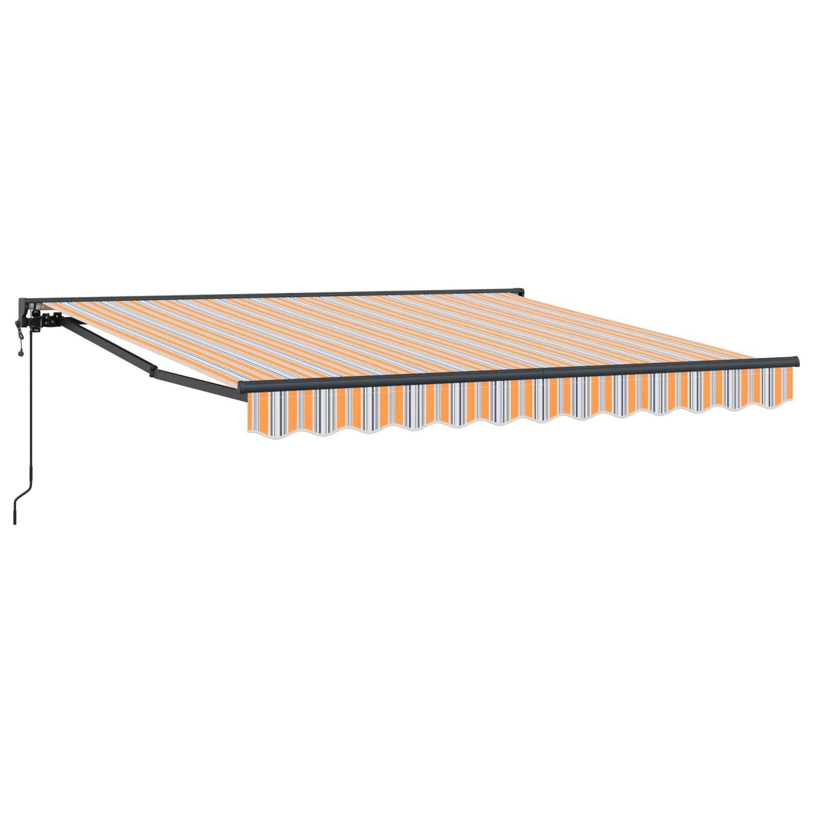 vidaXL Markisenrahmen Blau und Orange 350 x 250 cm