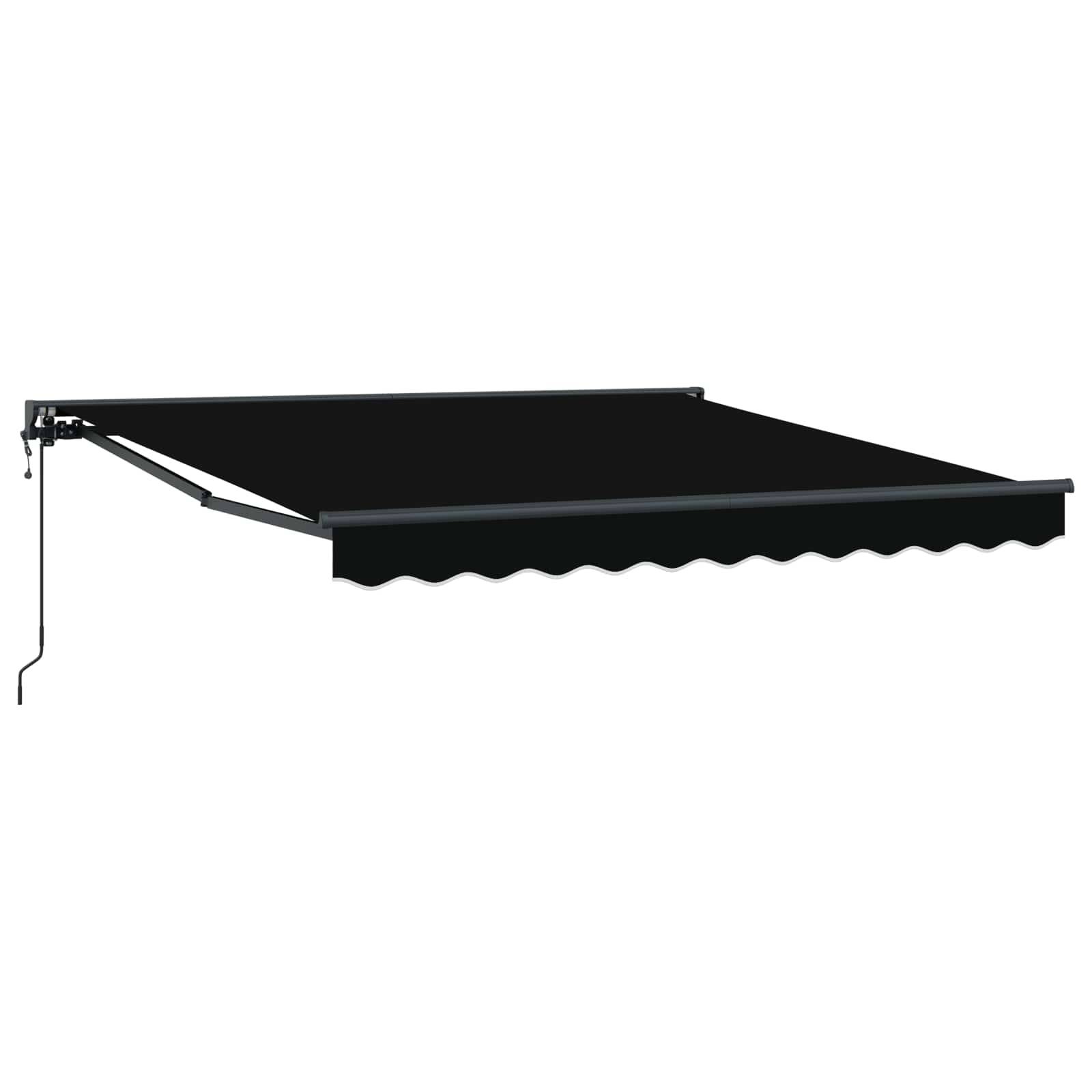 vidaXL Markisenrahmen Schwarz 350 x 250 cm