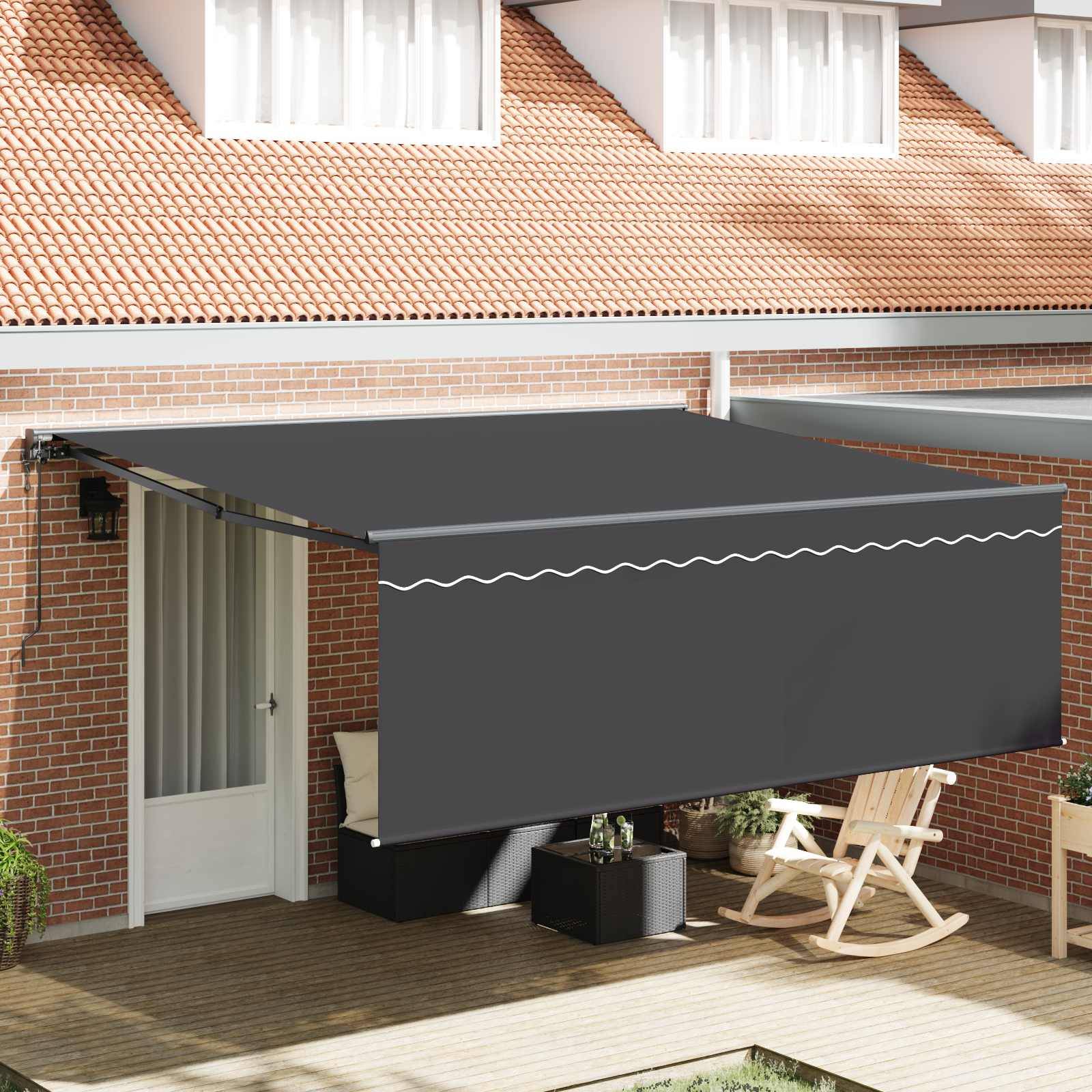 vidaXL Markisenrahmen Gelb und Weiß 350 x 250 cm