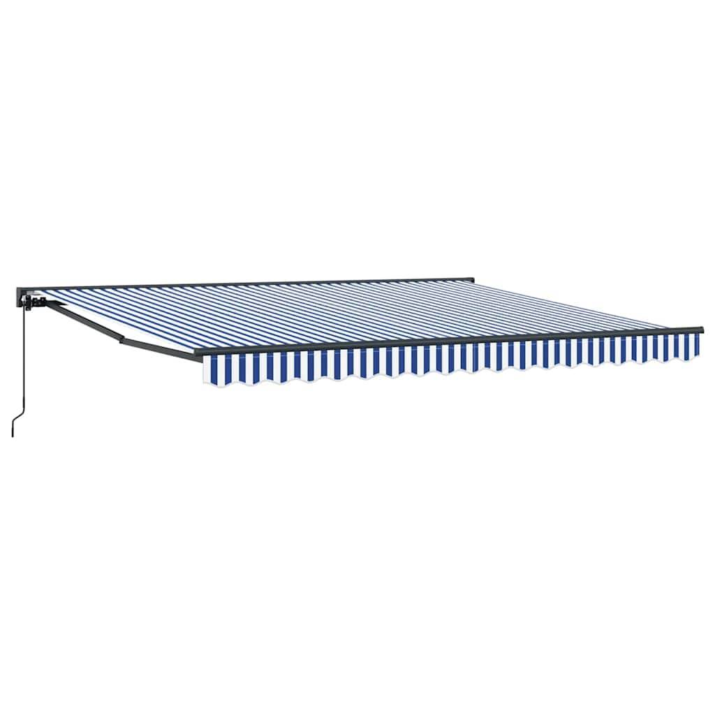vidaXL Markisenrahmen Blau und Weiß 400 x 300 cm
