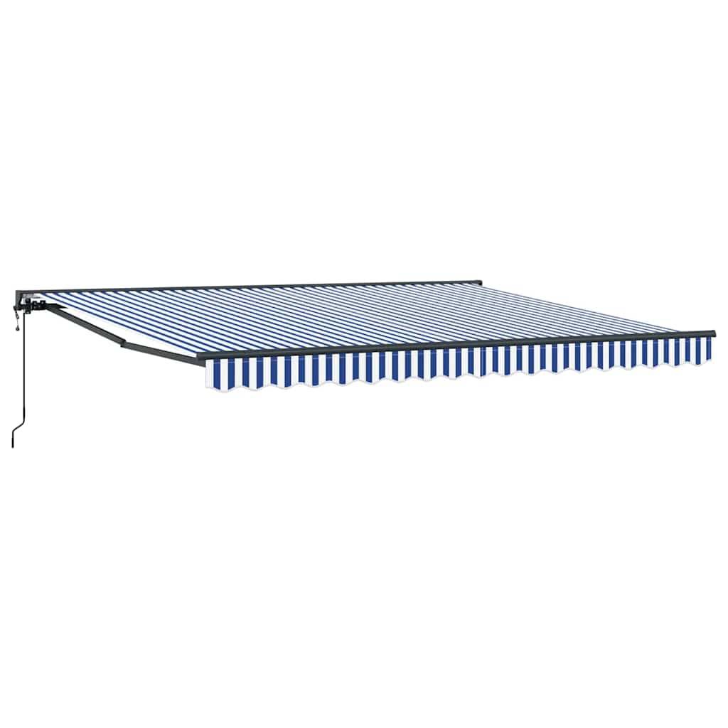 vidaXL Markisenrahmen Blau und Weiß 400 x 300 cm