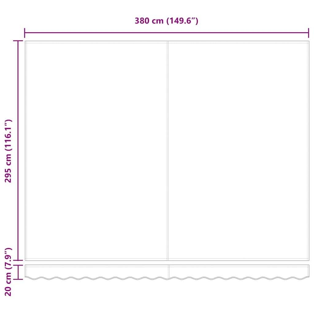vidaXL Markisenrahmen Grün und Weiß 400 x 300 cm