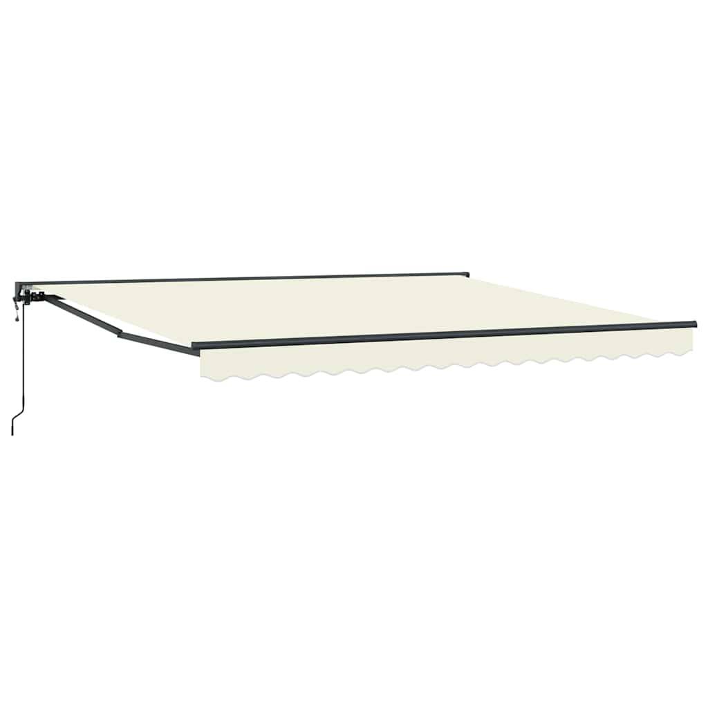 vidaXL Markisenrahmen Creme 400 x 300 cm Polyester mit PU-Beschichtung