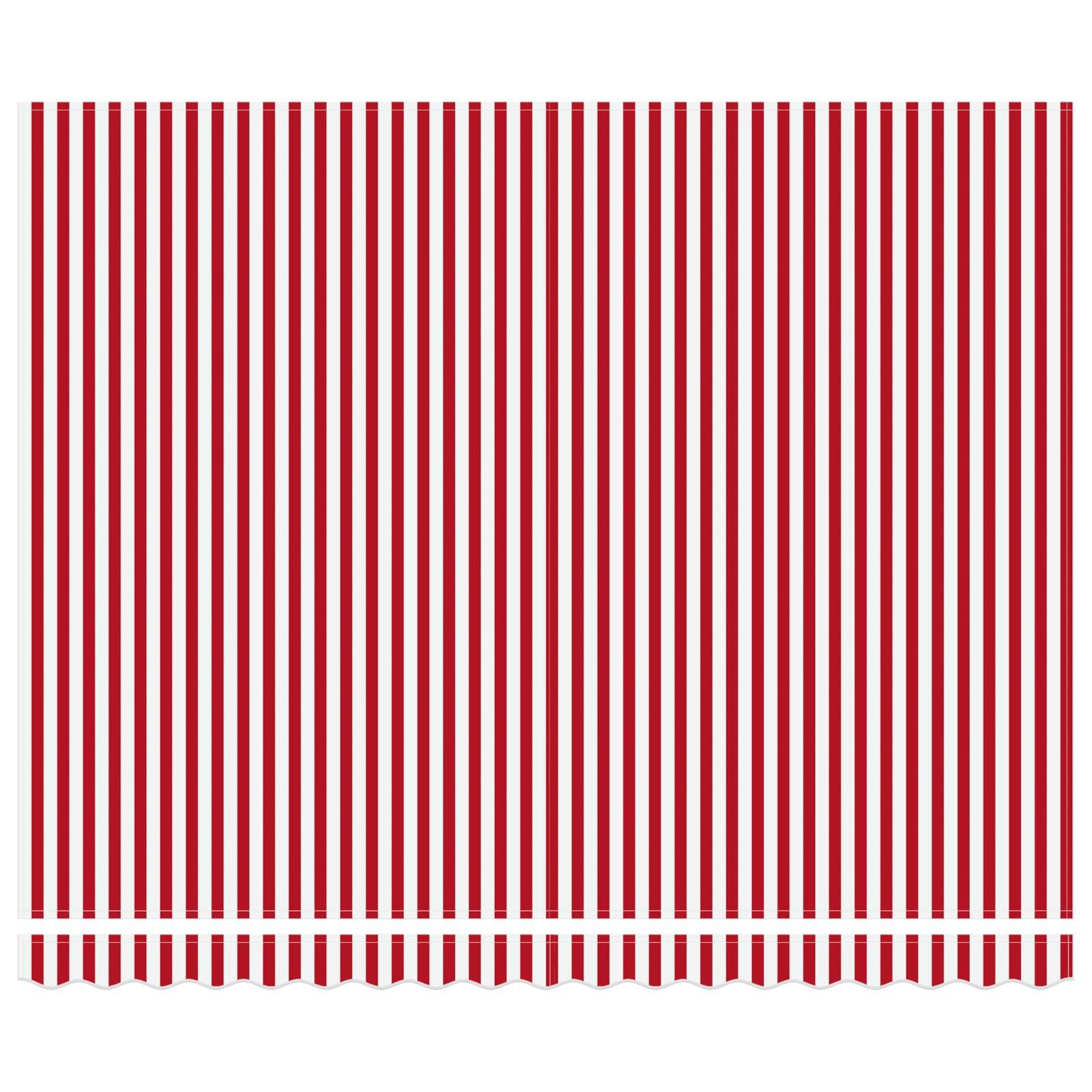 vidaXL Markisenrahmen Rot und Weiß 400 x 300 cm