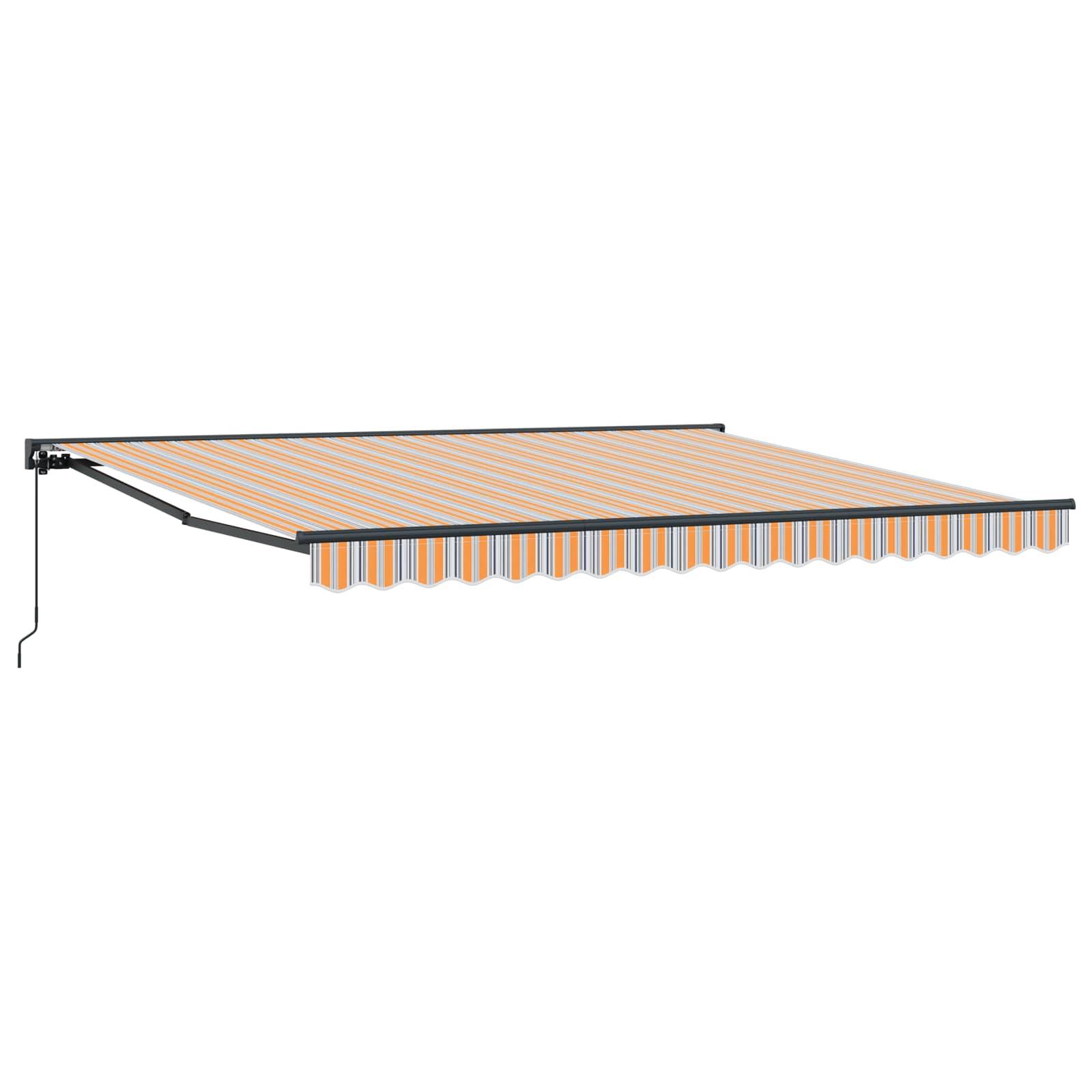 vidaXL Markisenrahmen Blau und Orange 400 x 300 cm