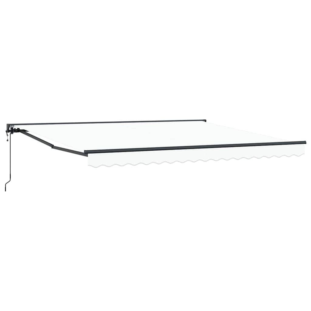 vidaXL Markisenrahmen Weiß 400 x 300 cm Polyester mit PU-Beschichtung