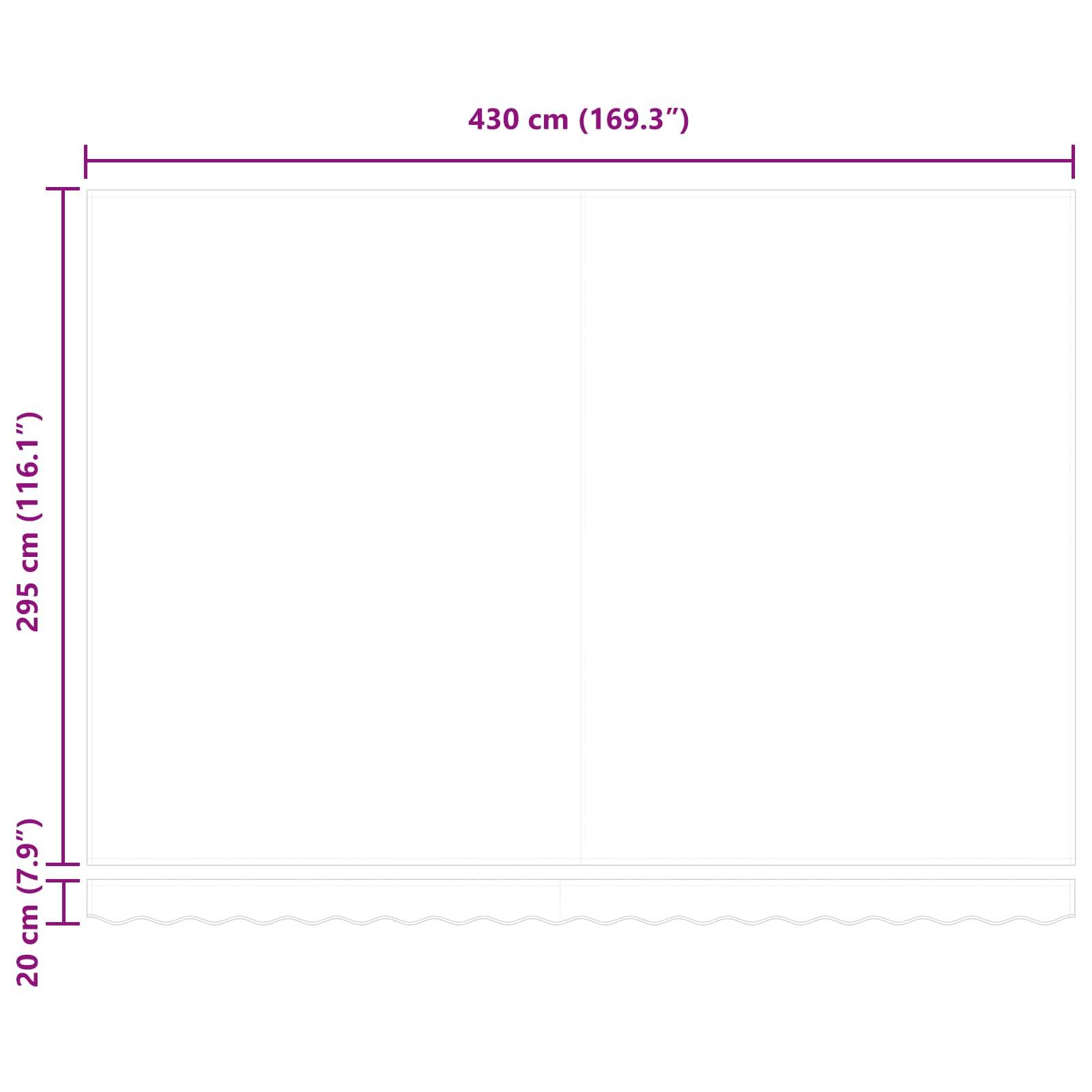 vidaXL Markisenrahmen Rot und Weiß 450 x 300 cm