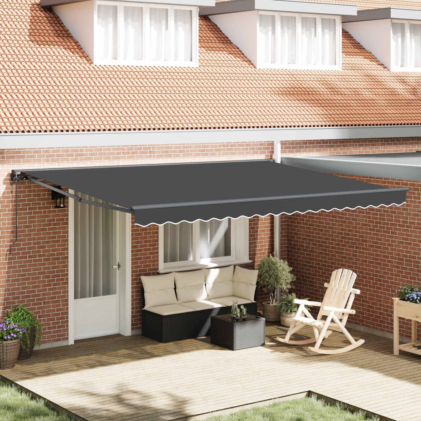 vidaXL Markisenrahmen Anthrazit 450 x 300 cm