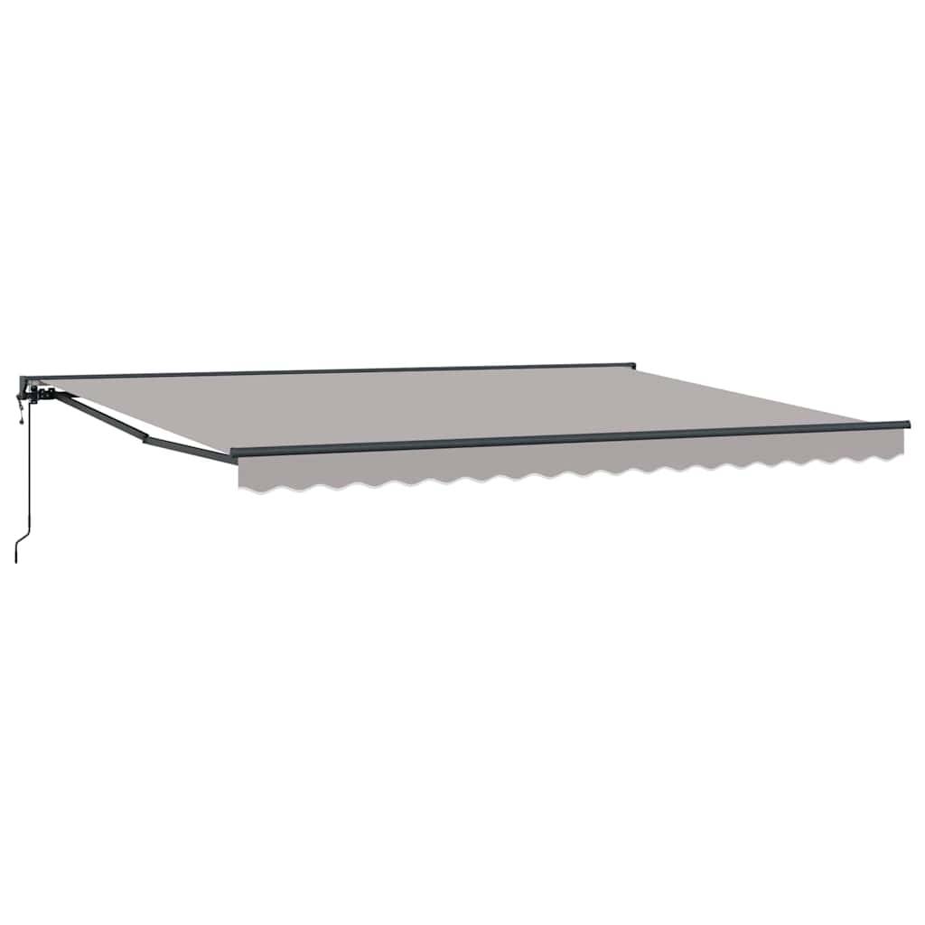 vidaXL Einziehbare Markise Hellgrau 450x300 cm Stoff