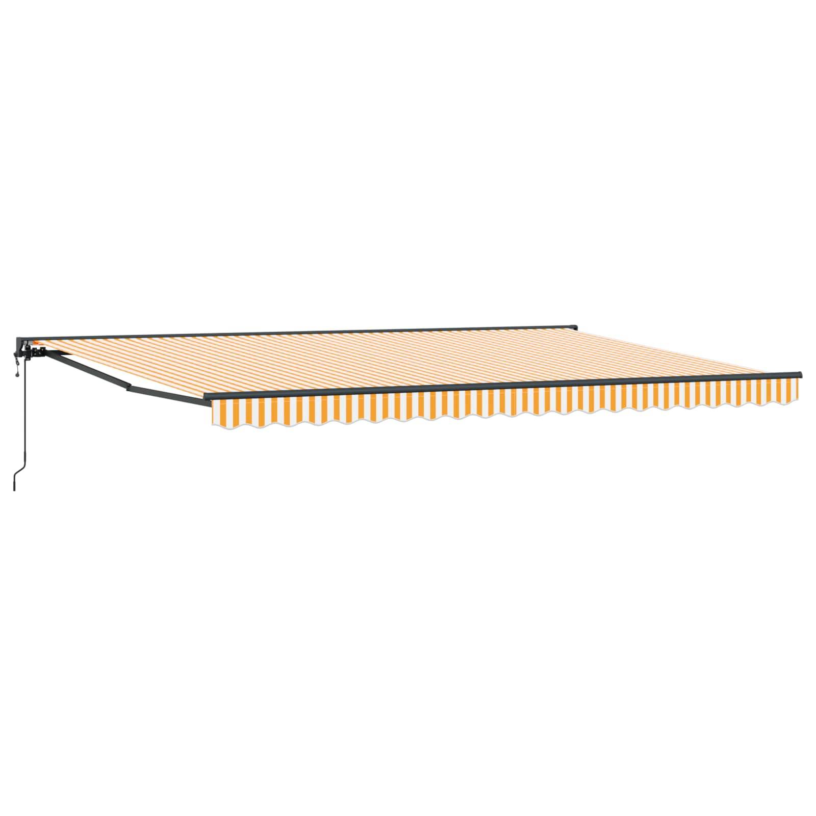 vidaXL Markisenrahmen Gelb und Weiß 500 x 300 cm