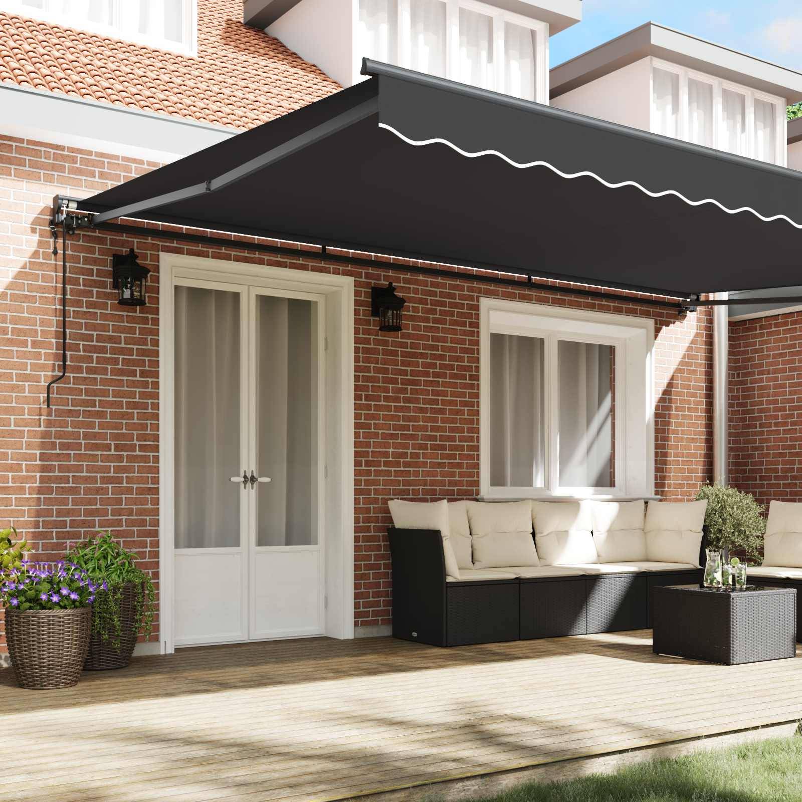 vidaXL Markisenrahmen Anthrazit 500 x 300 cm