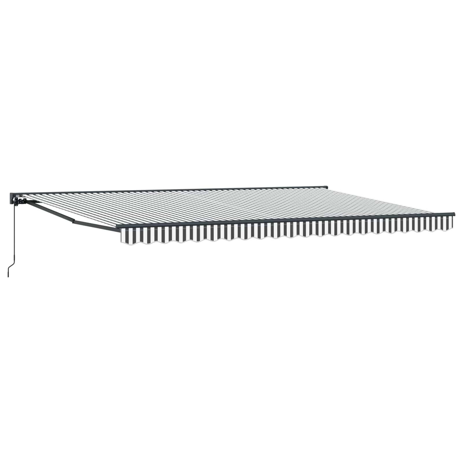 vidaXL Markisenrahmen Anthrazit und Weiß 500 x 300 cm