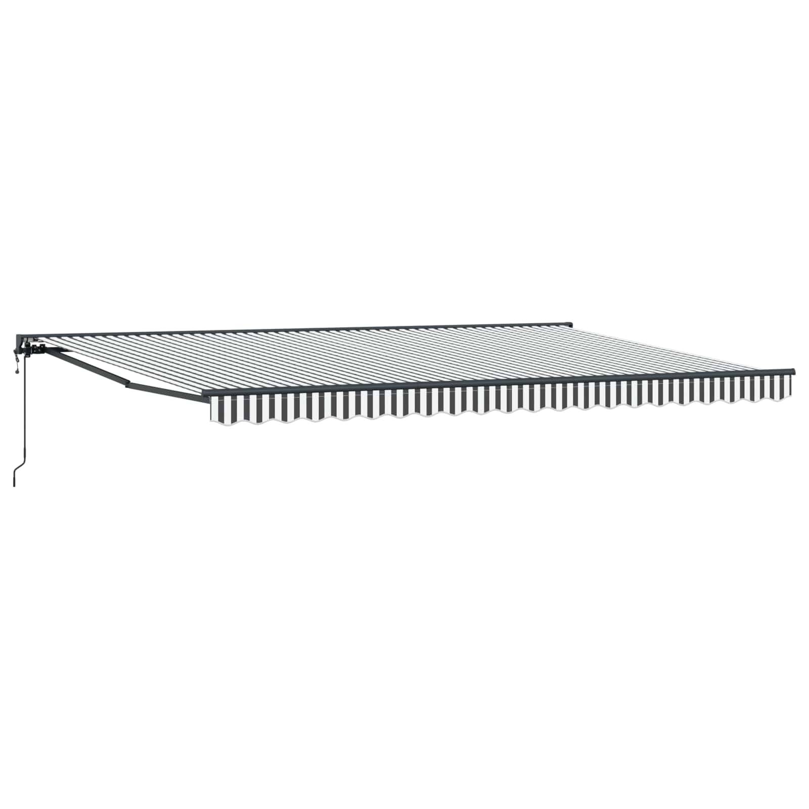 vidaXL Markisenrahmen Anthrazit und Weiß 500 x 300 cm