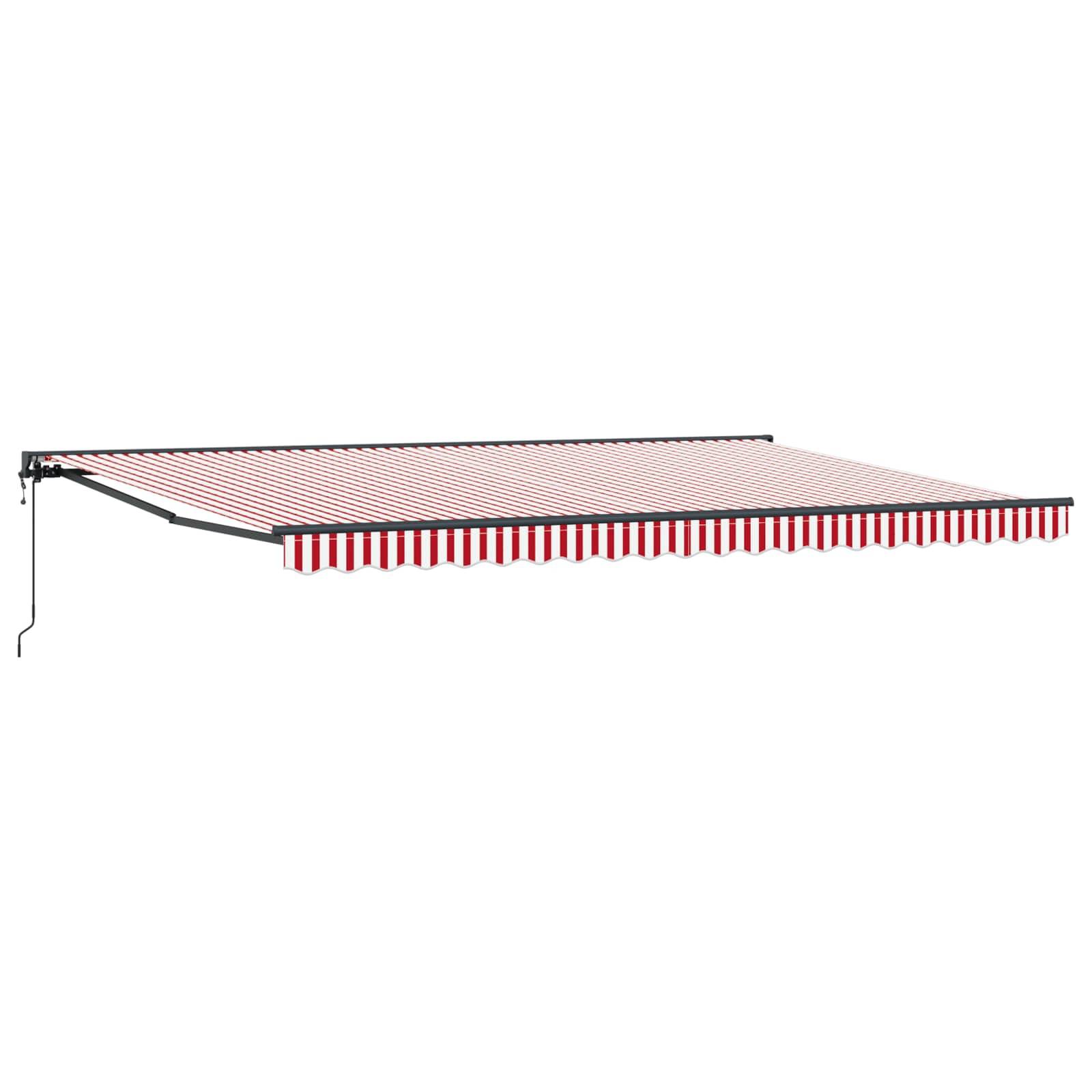 vidaXL Markisenrahmen Rot und Weiß 500 x 300 cm