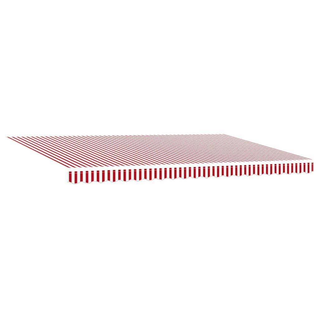 vidaXL Einziehbare Markise Rot und weiße Streifen 500x300 cm Stoff