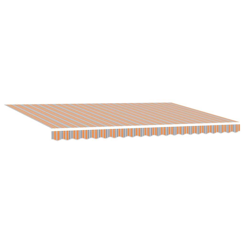 vidaXL Einziehbare Markise Bunt gestreift 500x300 cm Stoff