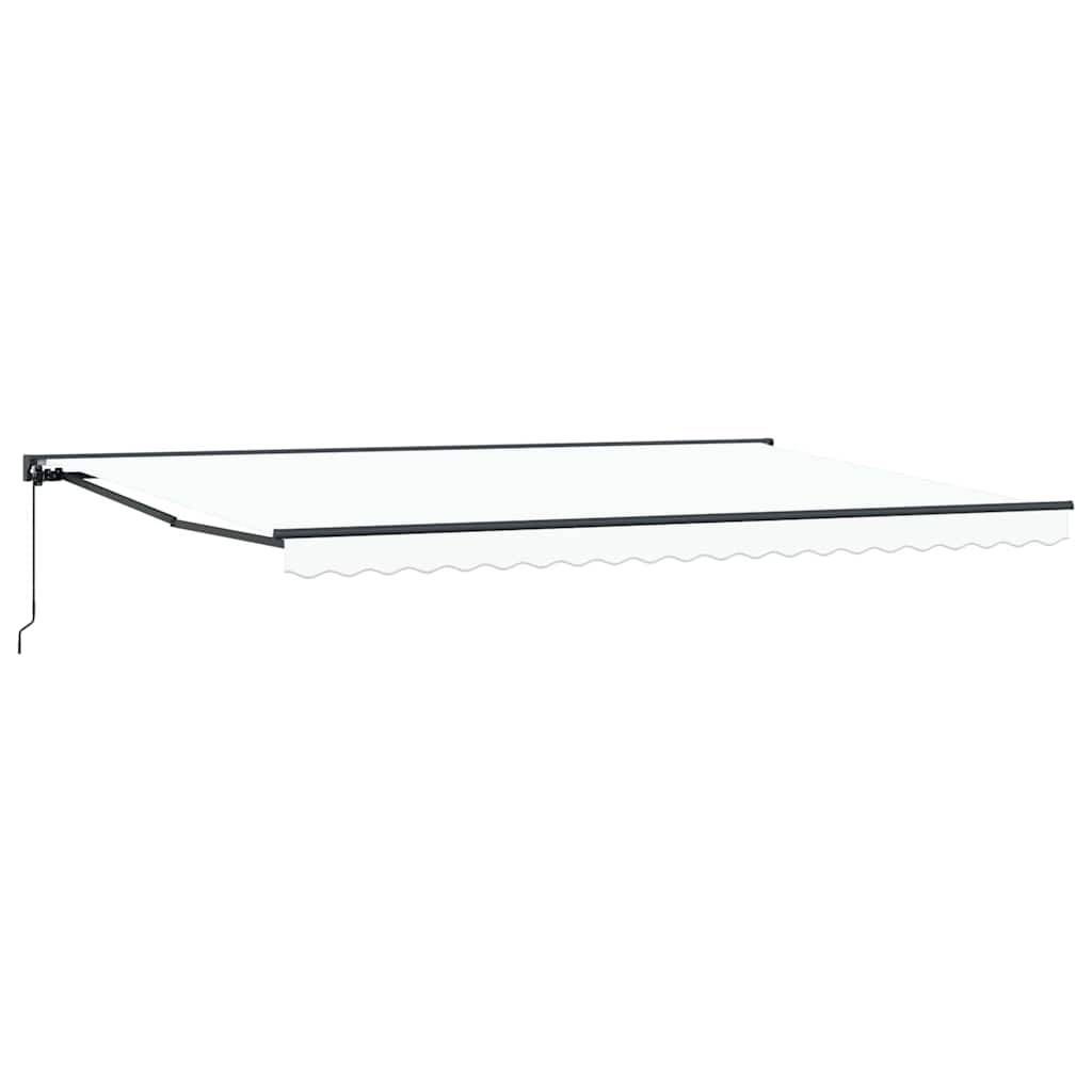 vidaXL Einziehbare Markise Weiß 500x300 cm Stoff
