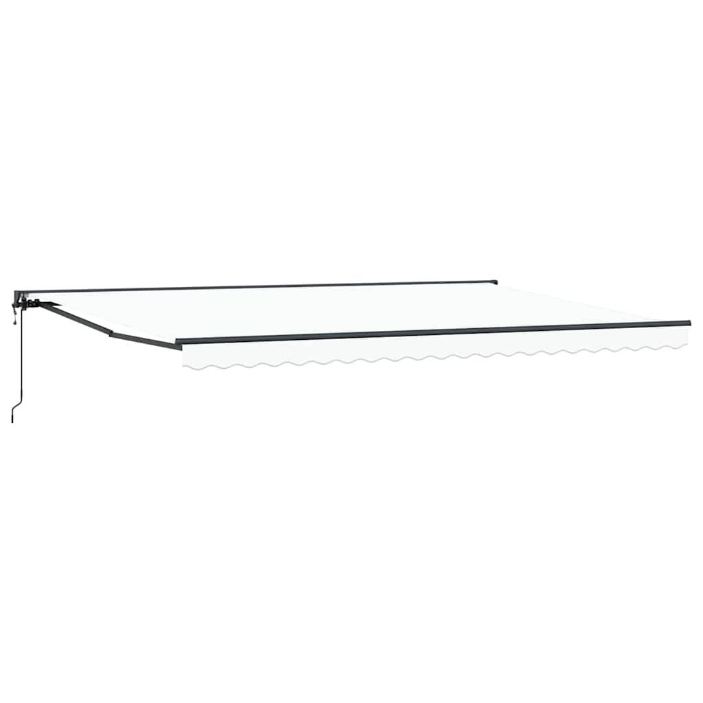 vidaXL Einziehbare Markise Weiß 500x300 cm Stoff