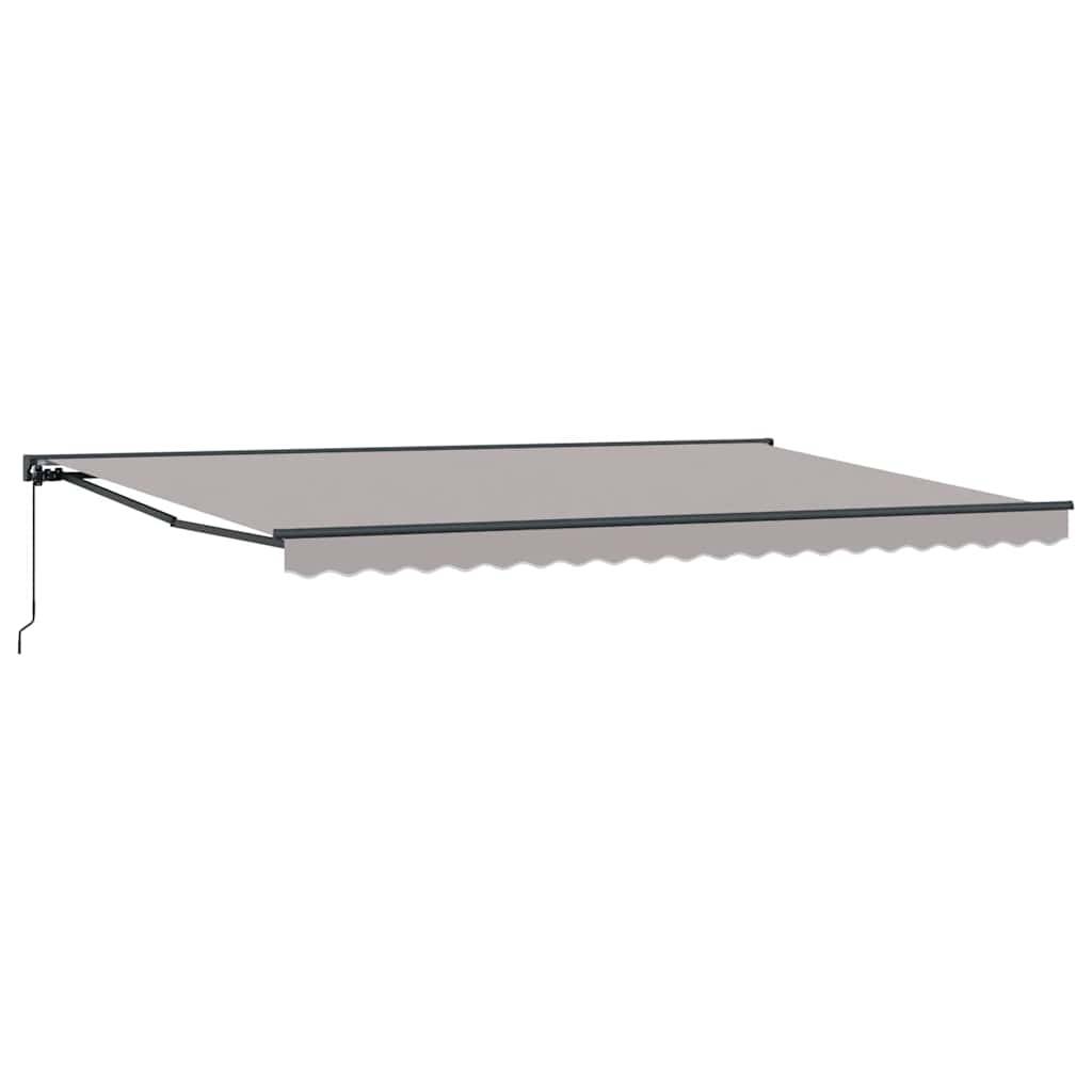 vidaXL Einziehbare Markise Hellgrau 500x300 cm Stoff