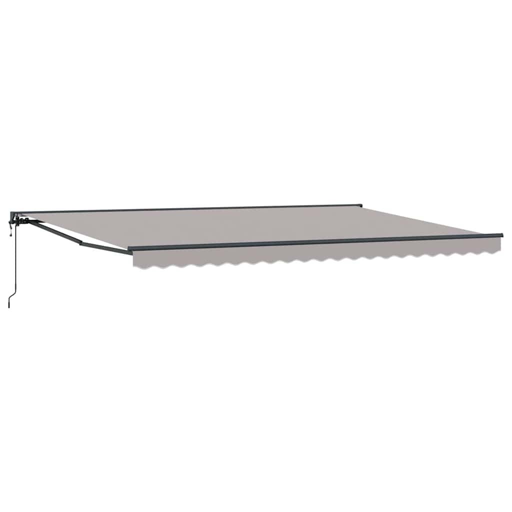 vidaXL Einziehbare Markise Hellgrau 500x300 cm Stoff