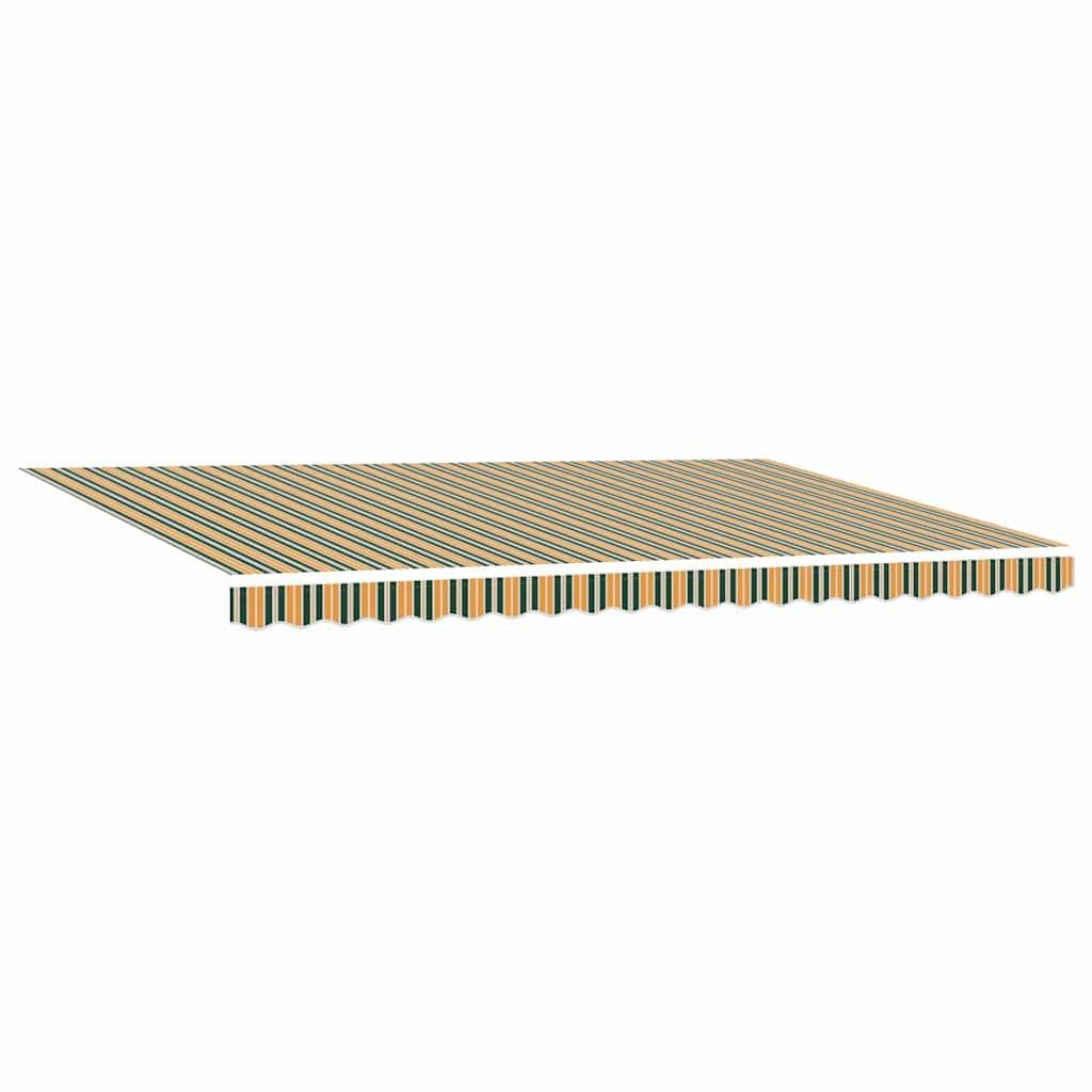 vidaXL Einziehbare Markise Grün und Gelb 500x300 cm Stoff
