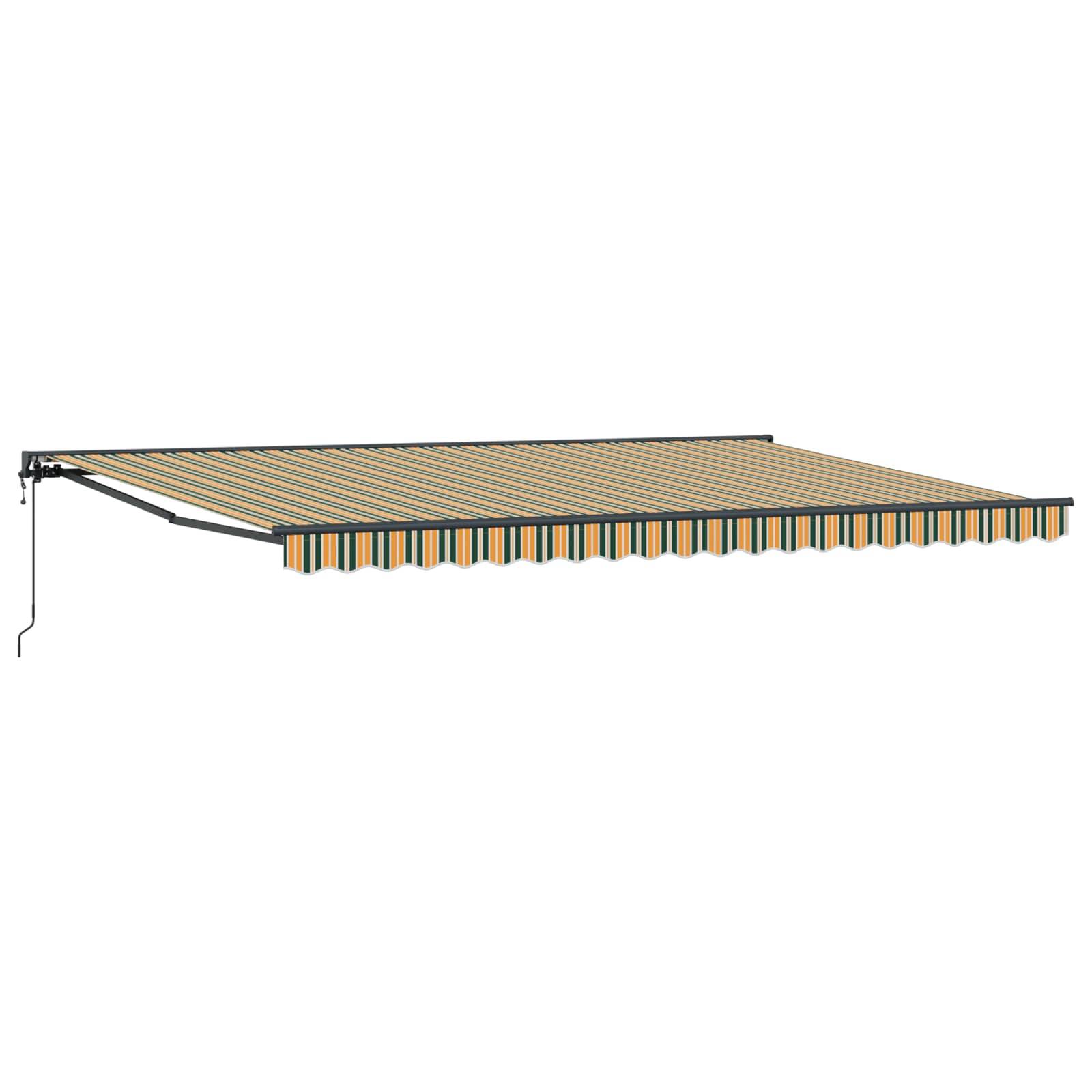 vidaXL Markisenrahmen Grün und Gelb 500 x 300 cm