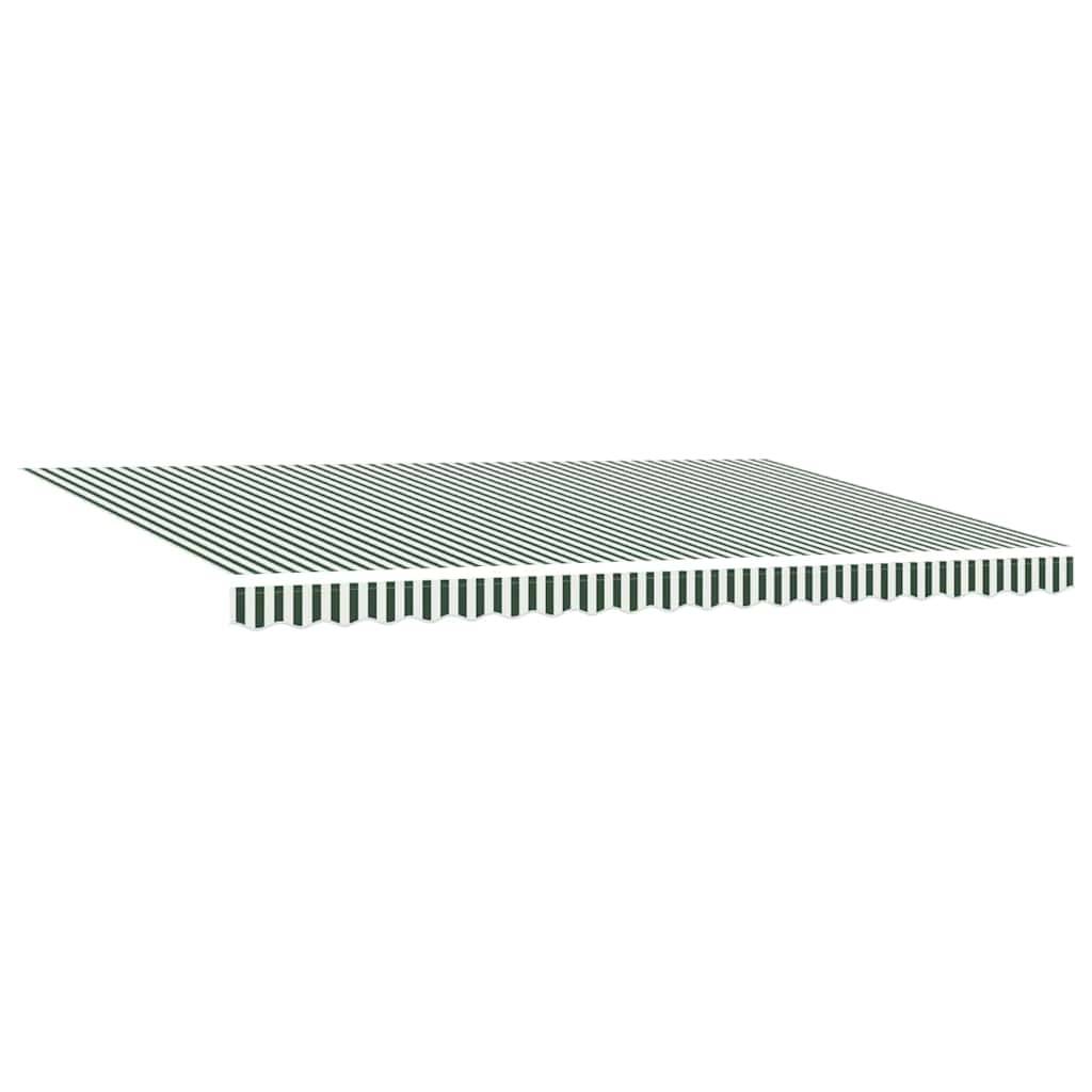 vidaXL Einziehbare Markise Grün und Weiß 500x300 cm Stoff