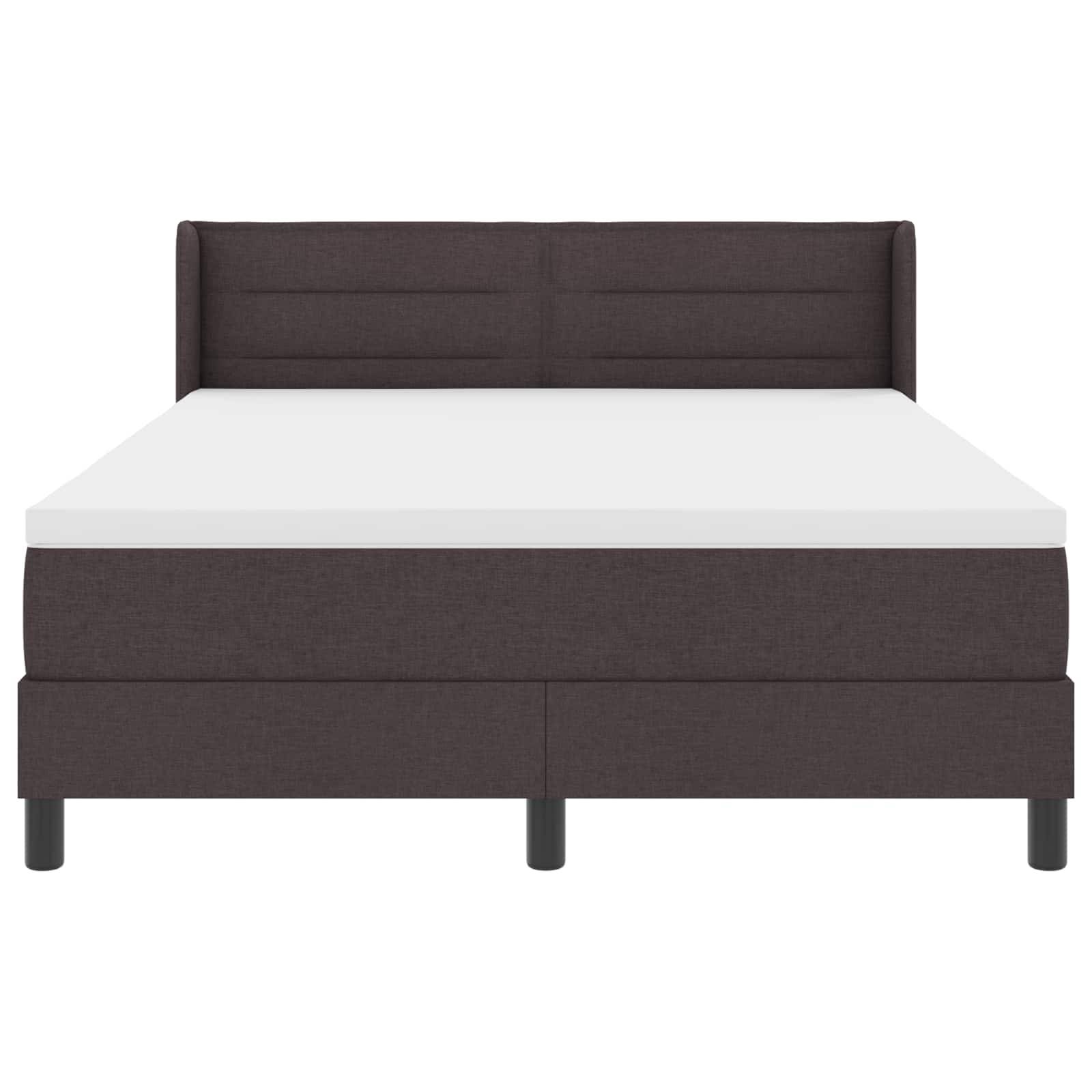 vidaXL Boxspringbett mit Matratze Dunkelbraun 200 x 160 cm Polyester