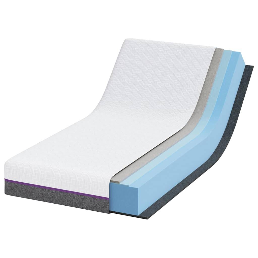 vidaXL Matratze Weiß und Grau 80 x 160 cm Jacquard-Stoff