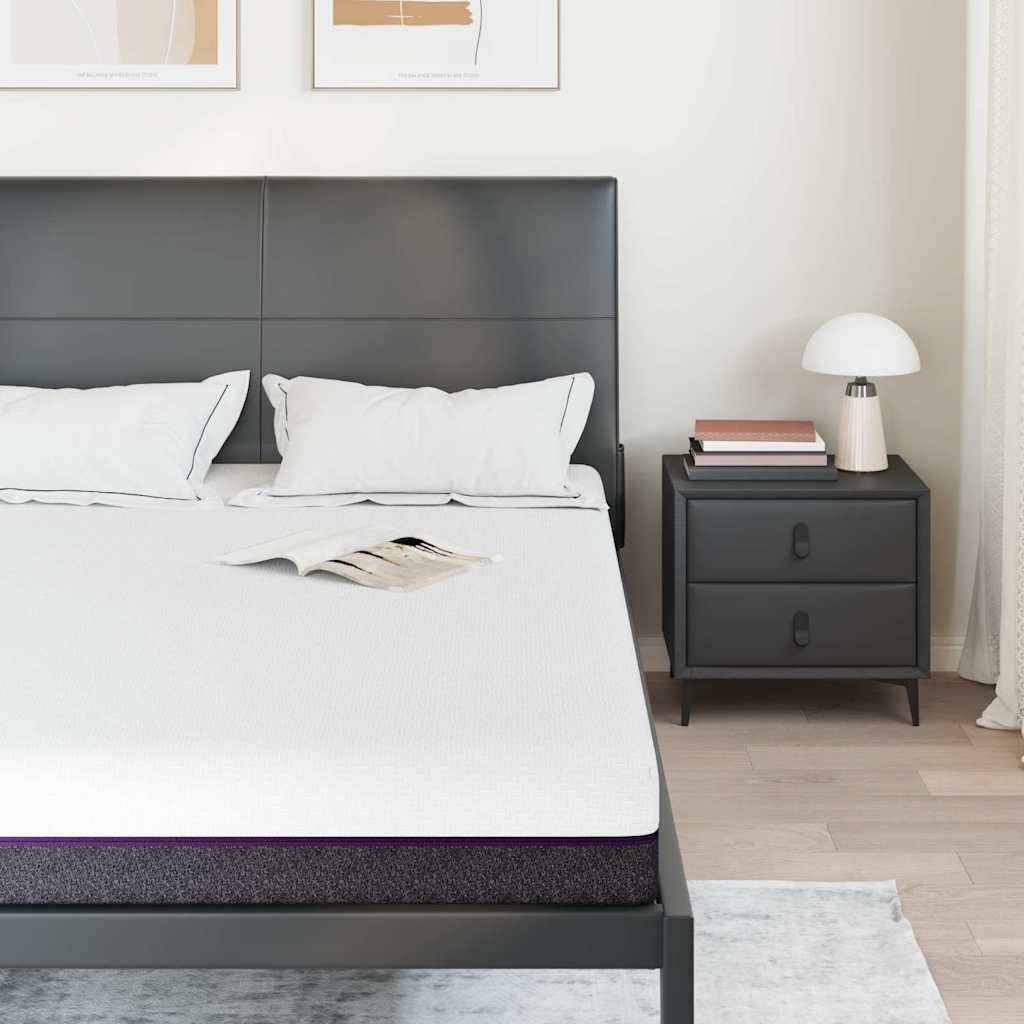 vidaXL Matratze Weiß und Grau 140 x 200 cm Jacquard-Stoff