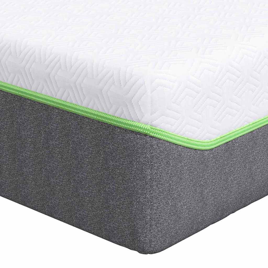 vidaXL Matratze Weiß und Grau 100 x 200 cm Jacquard-Stoff