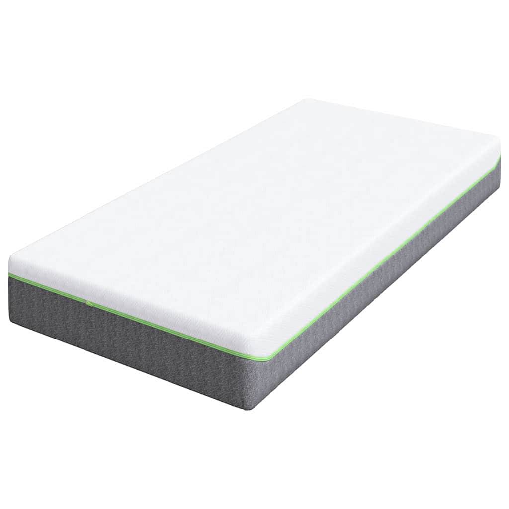 vidaXL Matratze Weiß und Grau 100 x 200 cm Jacquard-Stoff
