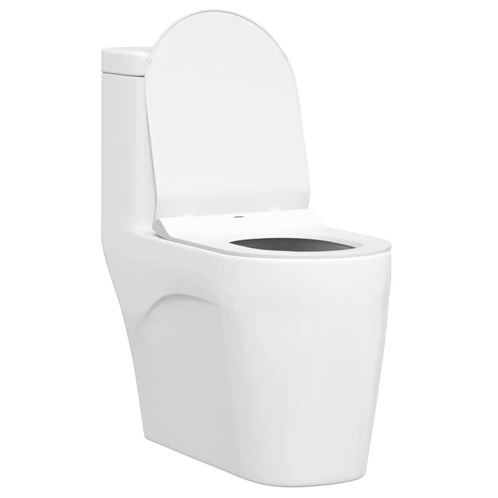 vidaXL Toilettensitz Verstellbar Weiß 50 x 36,5 x 5 cm Polypropylen