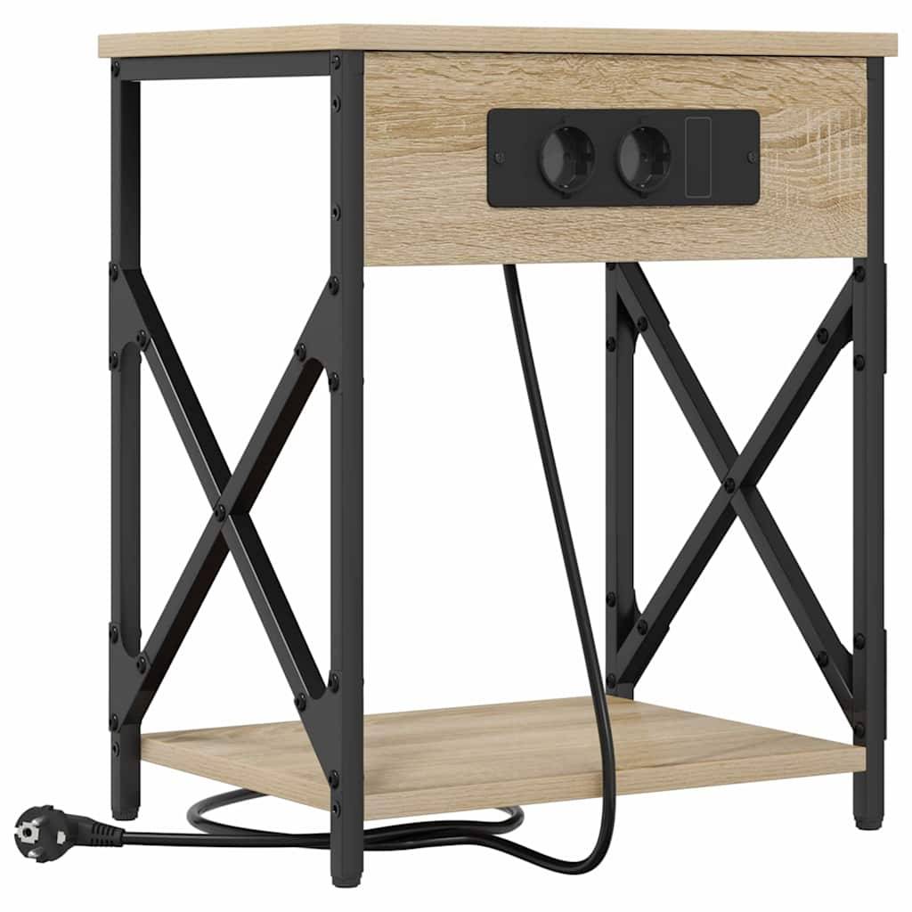 vidaXL Nachttisch Sonoma-Eiche 41 x 31 x 51 cm Holzwerkstoff