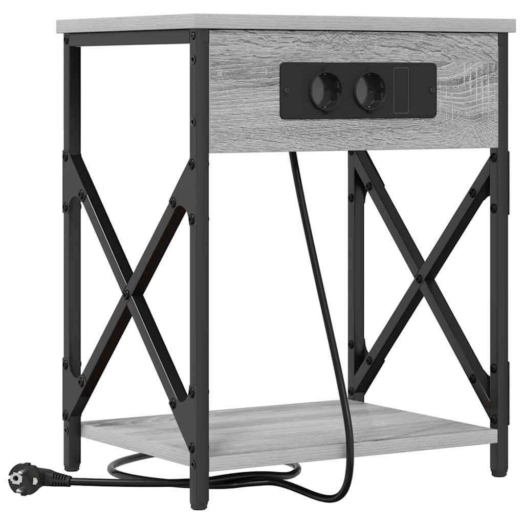 vidaXL Nachttisch Graues Sonoma 41 x 31 x 51 cm Holzwerkstoff
