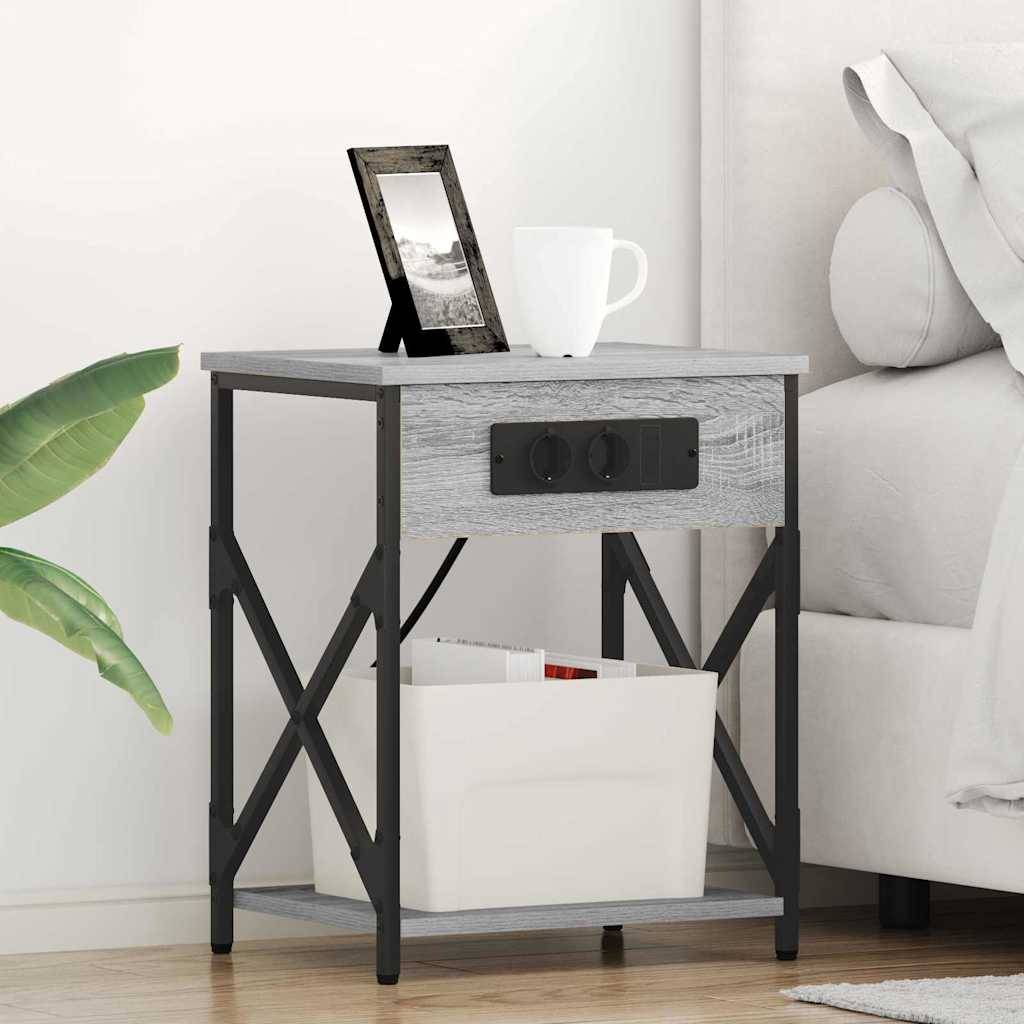 vidaXL Nachttisch Graues Sonoma 41 x 31 x 51 cm Holzwerkstoff