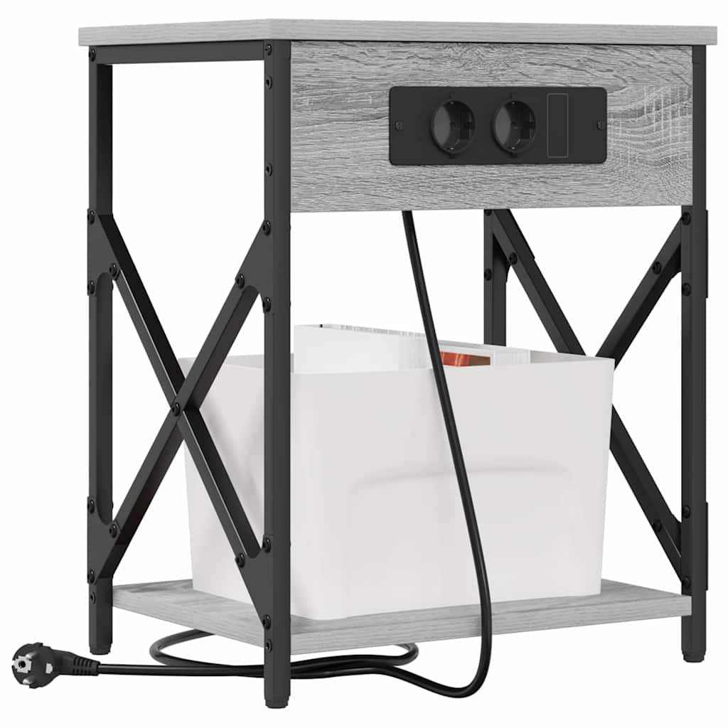 vidaXL Nachttisch Graues Sonoma 41 x 31 x 51 cm Holzwerkstoff